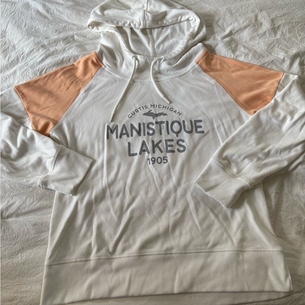 NWOT Graphic White Hoodie